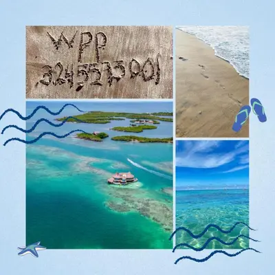 a collage of photos of the beach and the ocean at Sol de Coveñas Caracol in Guayabal