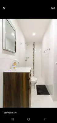 a bathroom with a sink and a toilet at El Laguito Apartamento in Cartagena de Indias