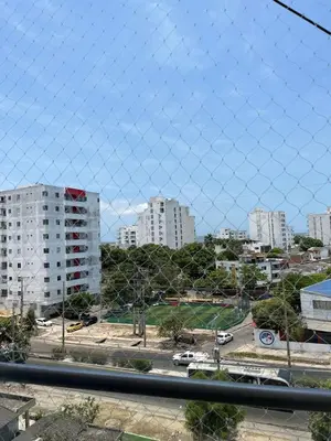 a view of a city from a fence at Edificio K in Cartagena de Indias