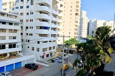 a view of a city with tall buildings at Precioso Apto a pasos de la playa, ubicación ideal in Cartagena de Indias