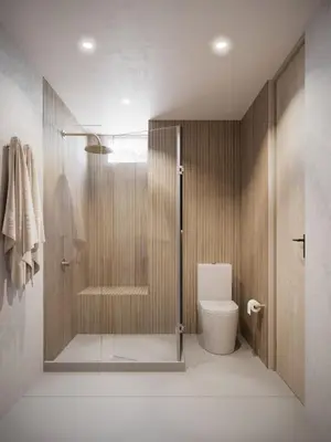 a bathroom with a shower and a toilet at Luxury Oasis Private Pool Wine BBQ and Sea in Cartagena de Indias