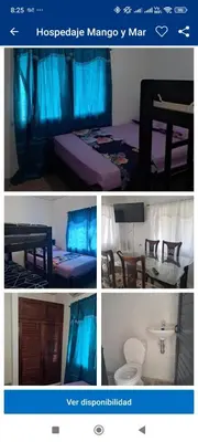 a collage of four pictures of a bedroom and a room at Hospedaje Mango y Mar Apartamento in Coveñas
