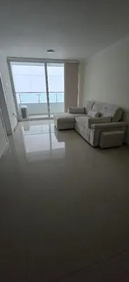 a living room with two couches and a large window at Casa 4 Barrio El Prado in Barranquilla