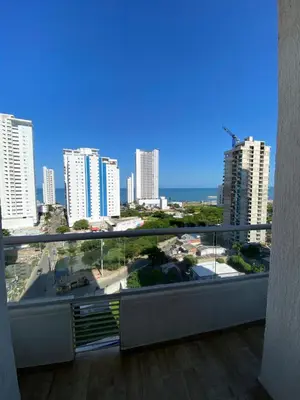 a view of a city from a balcony of a building at Departamento con vista al mar in Cartagena de Indias