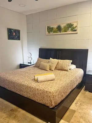 a bedroom with a large bed in a room at Duplex con Piscina privada en Centro Histórico in Cartagena de Indias