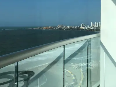 a view of the ocean from the top of a building at Palmetto Eliptic Bahia in Cartagena de Indias
