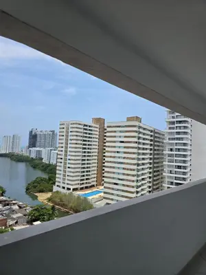 a view of a city skyline with tall buildings at brisa y sol - sunset 47 in Cartagena de Indias