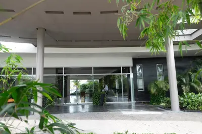 an external view of a building with plants at The Beaches-Beachfront Retreat in Cartagena de Indias