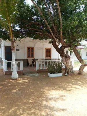 a house with two trees in front of it at Cabaña el cielo in Lorica