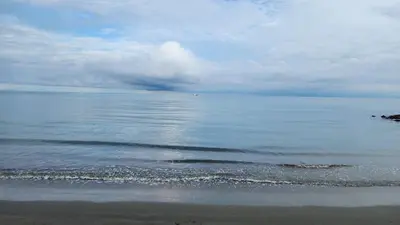a view of the ocean from the beach at Cabaña brisa de mar in San Silvestre