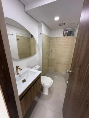 a bathroom with a toilet and a sink and a shower at Cartagena Mood ON in Cartagena de Indias