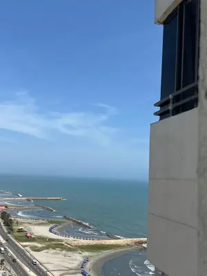 a view of the ocean from a building at Mar del norte in Cartagena de Indias