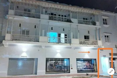 a large white building with balconies on top of it at apto centro comodo 3 piso -- 1 in Cartagena de Indias