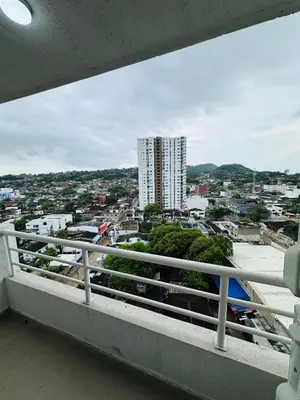 a balcony with a view of a city at Apartamento lujoso en Cartagena in Cartagena de Indias