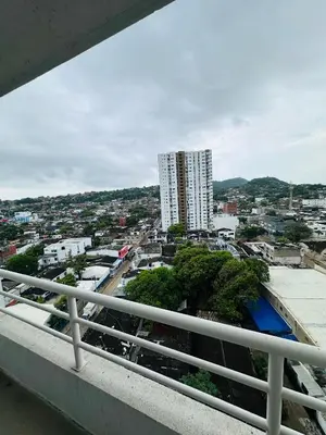 a view of a city from a balcony at Apartamento lujoso en Cartagena in Cartagena de Indias