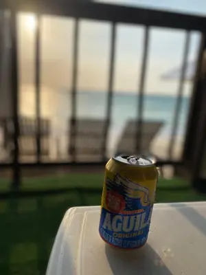 a can of squirt soda sitting on a table at Brisas del Mar Barú in Playa Blanca