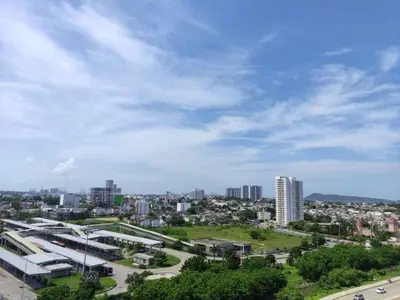 a view of a city with buildings and a blue sky at Exclusive Full Apartment in Cartagena in Cartagena de Indias