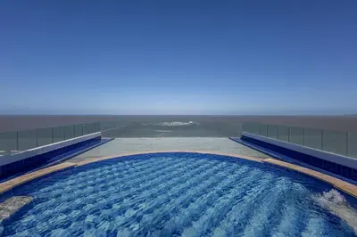 a large swimming pool on top of a building at Morros Malibu Beach - Con vista al mar in Cartagena de Indias