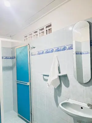 a bathroom with a sink and a mirror at Lilis house in Cartagena de Indias