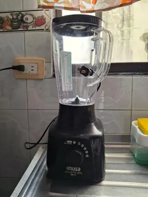 a black blender sitting on top of a counter at Ritze's House Getsemani in Cartagena de Indias