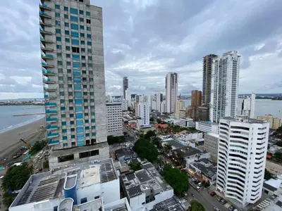 an aerial view of a city with tall buildings at Apartamento Palmetto Eliptic 23 ICDI in Cartagena de Indias
