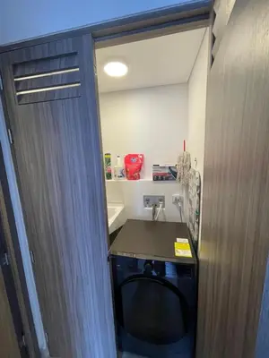 a bathroom with a sink and a toilet at An apartment in Serena del Mar in Serena del Mar