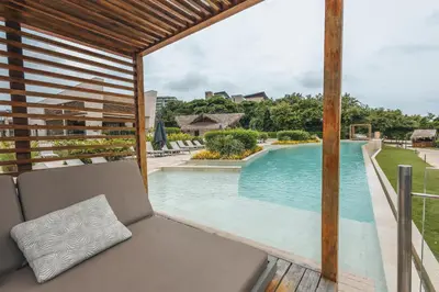 a view of the pool from the balcony of a villa at 4BR Caribbean Deluxe Villa 3C in Cartagena de Indias