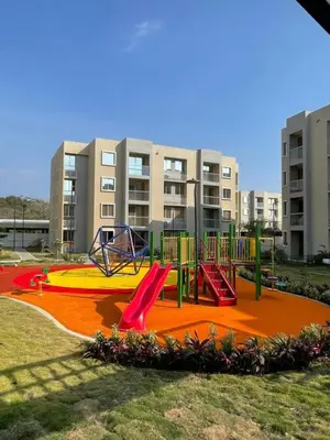a playground in a park with a slide at Apartamento Cartagena Moderno y Comodo in Manzanillo del Mar