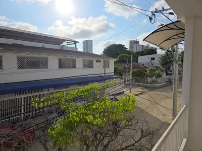 a view of a train station from a balcony at Hermoso estudio cerca del Centro Histórico in Cartagena de Indias
