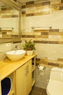 a bathroom with a sink and a toilet at Inca Caribe 302 in Coveñas