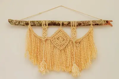 a fringe curtain hanging on a wall at Raíces Caribe 503 in Coveñas