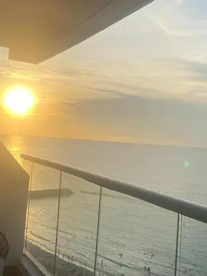 a view of the ocean from a cruise ship at Luxury Ocean View - Bocagrande in Cartagena de Indias