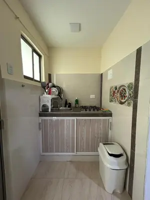 a small kitchen with a sink and a toilet at acogedor aparta estudio in Cartagena de Indias