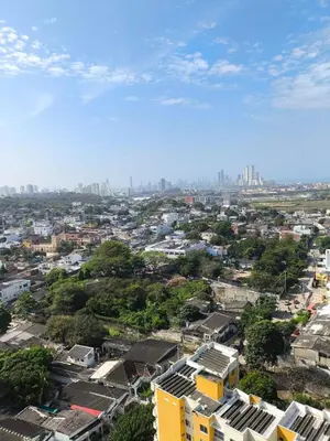 an overhead view of a city with buildings and trees at Cartagena Royal Residences 903 in Cartagena de Indias