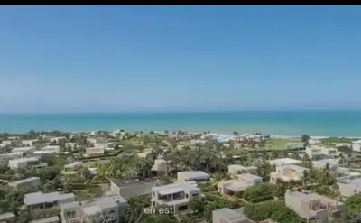 arial view of a resort with the ocean in the background at Resort frente al mar in Juan de Acosta
