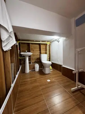 a bathroom with a toilet and a sink at Luxury Loft in Old City Cartagena - 5th in Cartagena de Indias