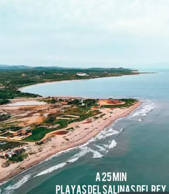 an aerial view of an island in the ocean at A 20 min CC Vista vista con patio fácil acceso in Barranquilla