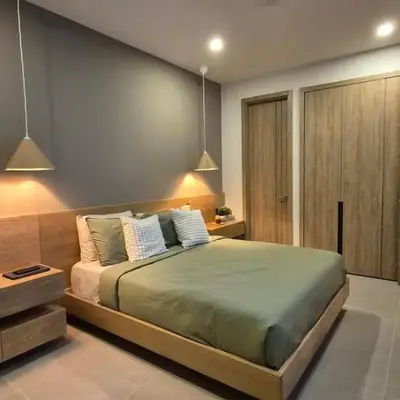 Apartamento moderno con vista al mar y piscinas 1 habitación con balcón en Manzanillo