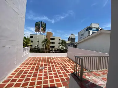 a balcony with a view of a city with buildings at Your ideal stay in Barranquilla awaits