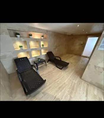 an overhead view of a room with a couch and chairs at Modern and comfortable in Cartagena de Indias