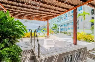 a hot tub in the middle of a building at Cartagena getaway - Laguna Cristalina - 2BR - 7 pax in Cartagena de Indias