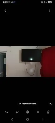 a computer monitor sitting on top of a desk at Hospedaje el floral in Tolú
