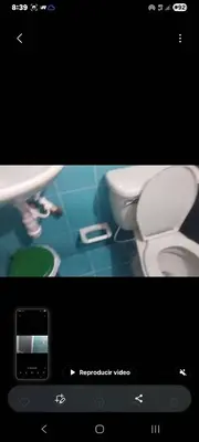 a picture of a bathroom with a toilet and a sink at Hospedaje el floral in Tolú