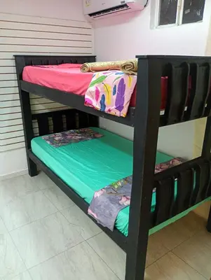 a set of bunk beds in a room at La Escalera de Getsemani in Cartagena de Indias