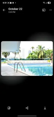 a picture of a pool with a view of a resort at El Laguito Apto Edf Nuevo Conquistador in Cartagena de Indias