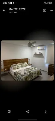 a bedroom with a bed in a room at El Laguito Apto Edf Nuevo Conquistador in Cartagena de Indias