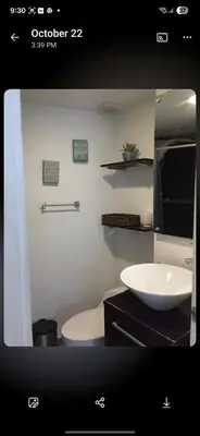 a bathroom with a white sink and a toilet at El Laguito Apto Edf Nuevo Conquistador in Cartagena de Indias