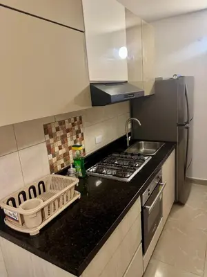 a kitchen with a sink and a stove top oven at Apartamento moderno in Cartagena de Indias