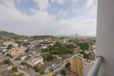 a view of a city from a building at Oasis Costero Apartment in Cartagena de Indias