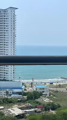 a view of a beach with buildings and the ocean at Cartagena near the historic center and beaches in Cartagena de Indias